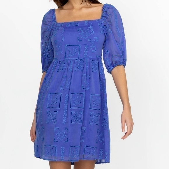 Johnny Was Ella Silk-Blend Geometric Eyelet Minidress
NWT - Picture 7 of 12